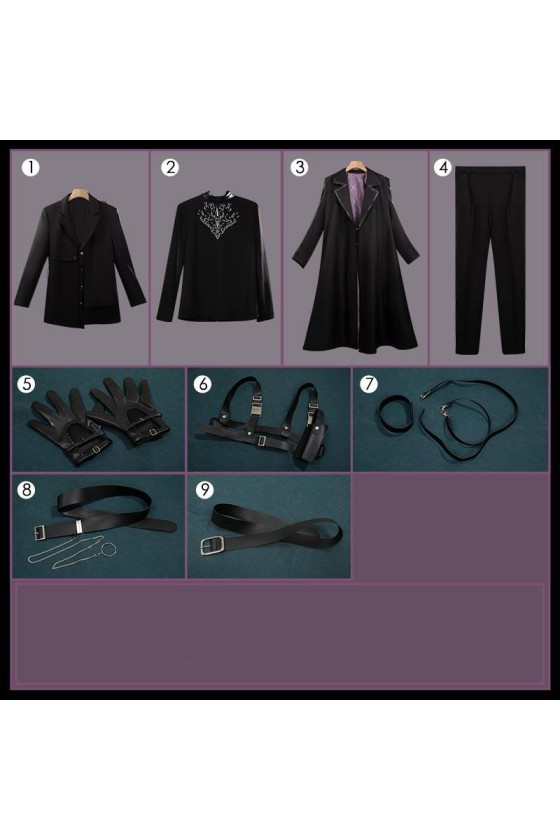 2XXT Cosplay Vtuber Virtual YouTuber Kuzuha Mafia Suit Cosplay Costume